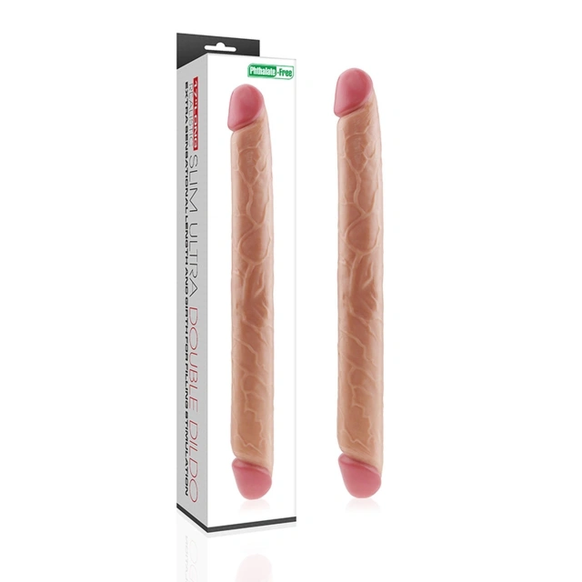Dildo z Przyssawką King Size Slim Ultra Double Lovetoy Realistyczny 43,2 Cm 