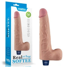 Dildo z Przyssawką Żelowy REAL Softee Rechargeable TPE Dildo(flesh) 