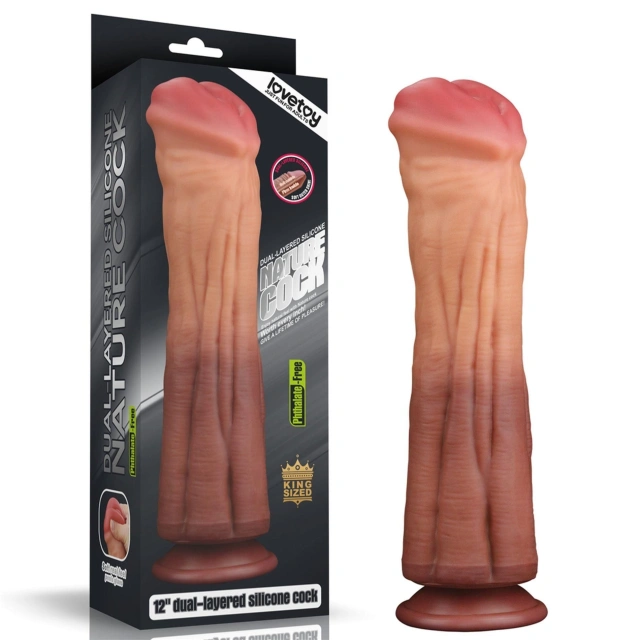 Dildo z Przyssawką Nature Cock Lovetoy 30,5 Cm 