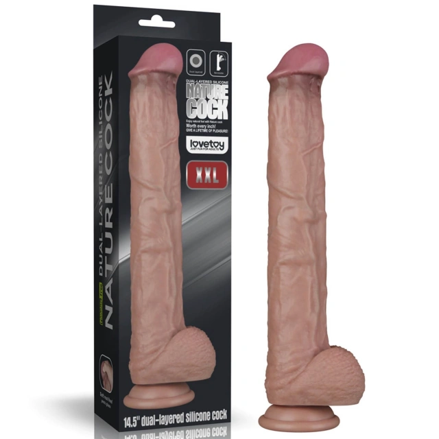 Dildo z Przyssawką Silikonowy Dual Layered Bendable Silicone Cock 