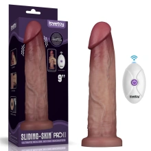 Dildo z Przyssawką Silikonowy Sliding Skin Pro II Dual Layer Silicone 