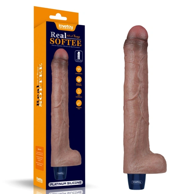 Realistyczny Wibrator Silikonowy REAL Softee Rechargeable Silicone