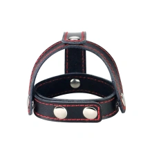 Pierścień Erekcyjny Bondage Fetish Tstyle Leather Cockring With Divider 