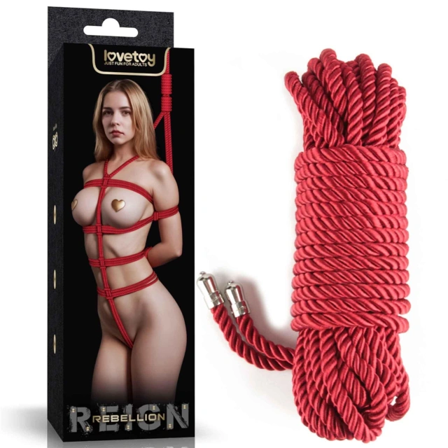Lina Bondage Rebellion Reign Crimson Silky Bondage Rope Lovetoy 