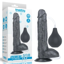 Penis z Wytryskiem Dildo Duże 25cm Czarny 
