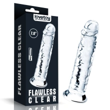 Członek na Przyssawce Flawless Clear Dildo 18cm Przeźroczysty 
