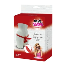 Podwójny strap-on Double Enjoyment Red – czerwony