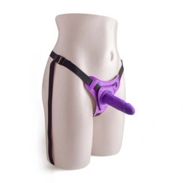 Strap-on Hot Stuff Purple – fioletowy, 10 cm