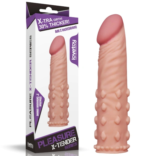 Nakładka na penisa przedłużająca realistyczna – Add 2 Pleasure X Tender Penis Sleeve Flesh