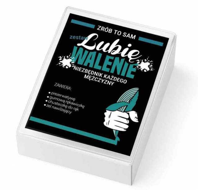 Niezbędnik Każdego Mężczyzny LUBIE WALENIE - Zestaw dla mężczyzny śmieszny gadżet prezent dla niego