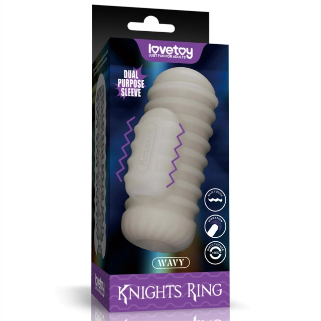 Knights Ring Vibrating Dual Purpose Sleeve-Wavy