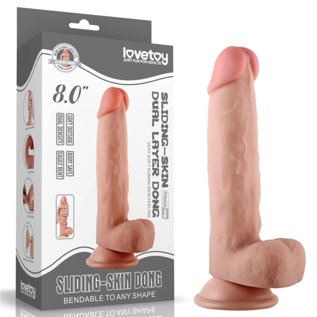 8'' Sliding-Skin Dildo