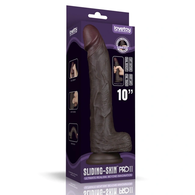 10'' Sliding Skin Pro II Dual Layer Silicone Dong