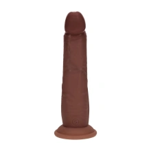 Dual Density Silicone Realistic Sliding Skin Dildo - 8" / 20,5 cm - Brown