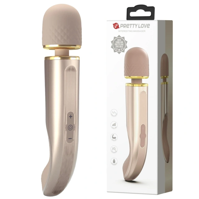 Stymulator Łechtaczki Interesting Massager Gold 5 Levels Of Speed Control Pretty Love Złoty 