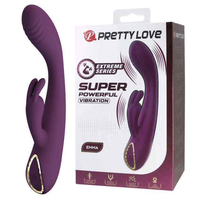 Wibrator Króliczek Silikon Emma – Powerful Silicone Rabbit Vibrator Pretty Love 