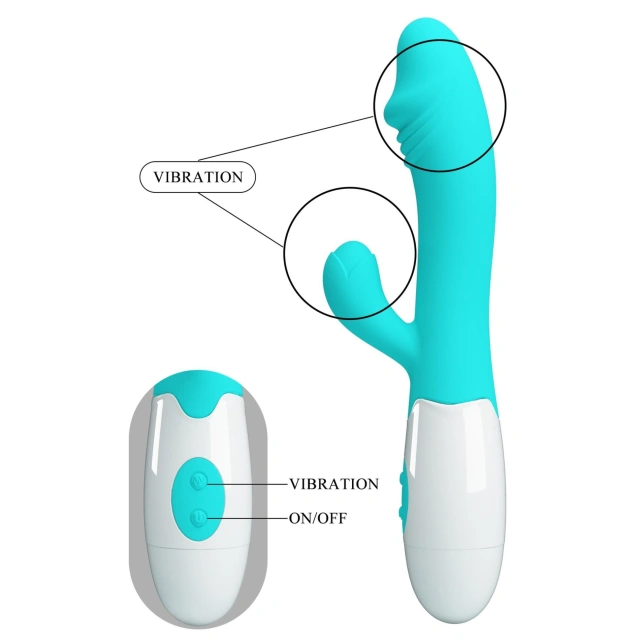 Wibrator Króliczek Stymulujący Punkt G i Łechtaczkę, 30 Wibracji - Pretty Love Snappy