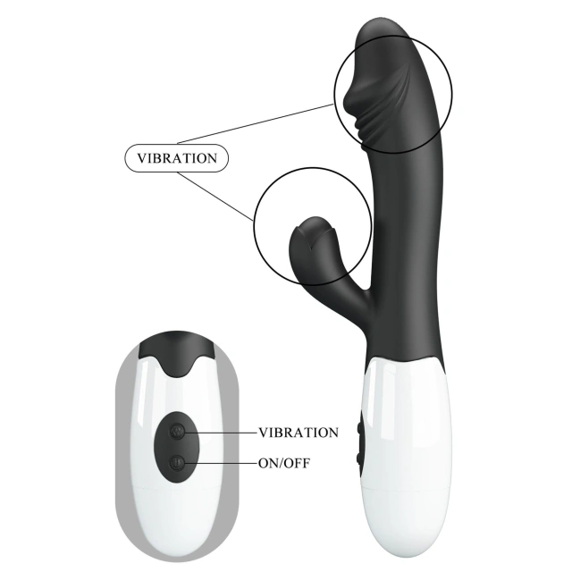 Wibrator króliczek 30 trybów wibracji – Pretty Love Snappy Black