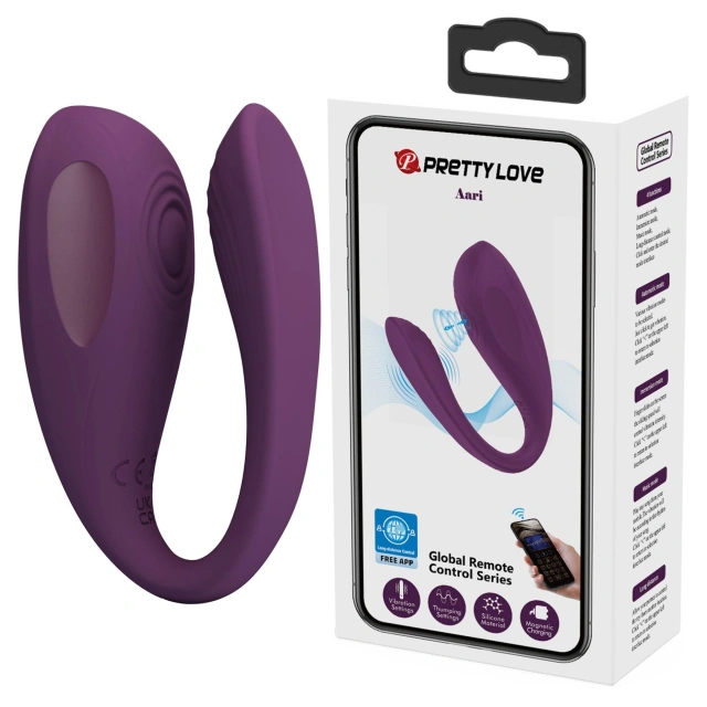 Wibrator dla Par - PRETTY LOVE - Aari, 10 vibration functions Mobile APP Long-distance Control 10 thumping functions
