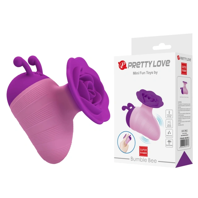 Pretty Love Bumble Bee – Vibrating Finger Stimulator Pink/Purple