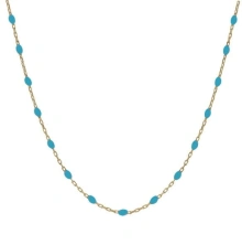 Srebrny pozłacany naszyjnik choker z niebieską emalią
