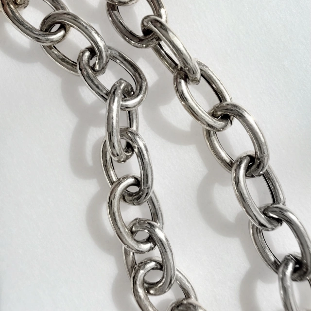 Srebrny naszyjnik choker łańcuch owal