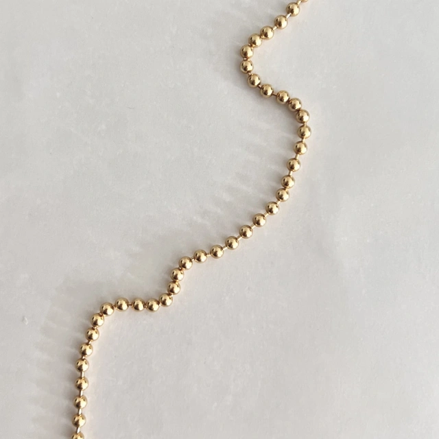Srebrny pozłacany naszyjnik choker KULKA