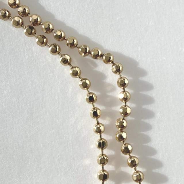 Srebrny pozłacany naszyjnik choker kulka DELIKATNOŚĆ