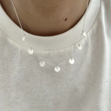 Srebrny naszyjnik choker MUSZLA
