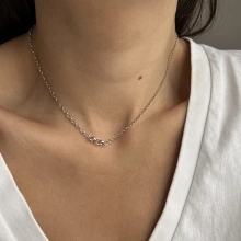 Srebrny naszyjnik choker OGNIWO