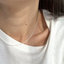 Srebrny naszyjnik choker KOSTKA