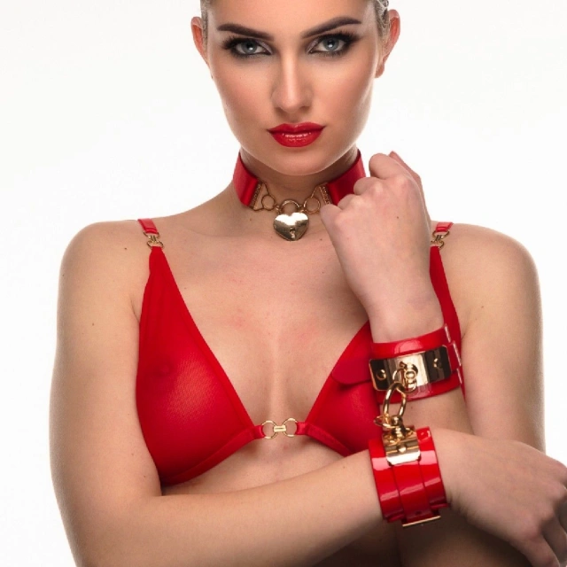 Kajdanki na Nadgarstki VEGAS High Gloss Wrist Cuffs Kinky Diva 