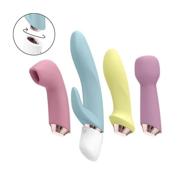 Wibrator 4w1 Marvelous Four Air pulse + Vibrator set Satisfyer 