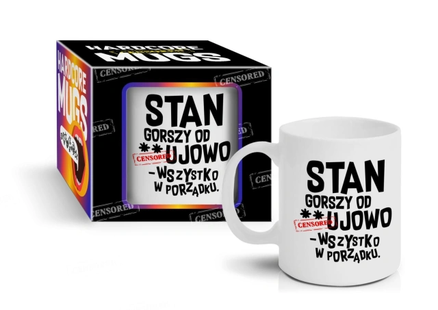 HARDCORE MUGS - kubek Boss 300ml - Stan 
gorszy od…ujowo