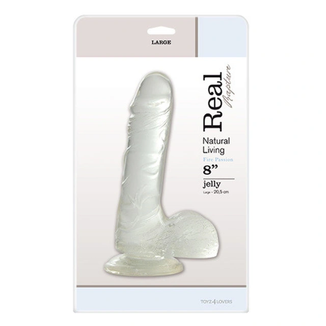 Dildo-JELLY DILDO REAL RAPTURE CLEAR 8"
