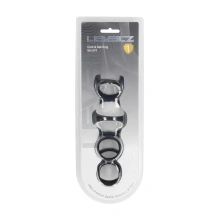 Silicone Cock and Ball Ring Set of 4 - Black