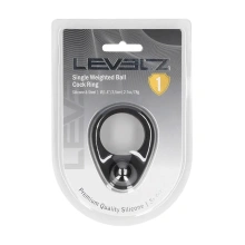 Liquid Silicone Single Weighted Ball Cockring - Black
