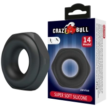 Crazy Bull Jarvius Super Soft Silicone Cock Ring – Black