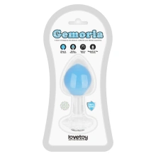Gemoria Silicone Butt Plug (Glow-In-The-Dark) - blue