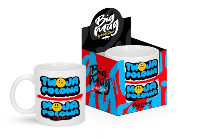 BIG MUG - Kubek 800ml - Twoja połowa, moja połowa